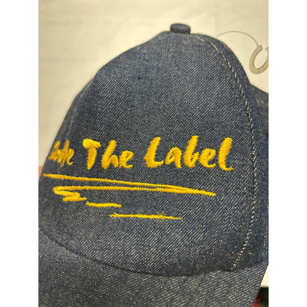 Vintage SMWIA Union Made Denim Snapback Hat Show Me The Label Made in USA Blue - Picture 8 of 8